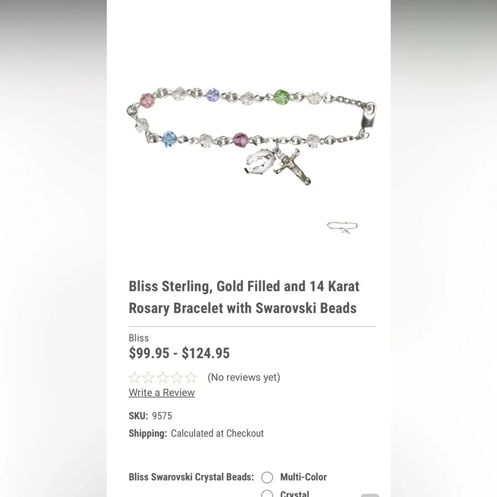 SWAROVSKI ROSARY BRACELET - Picture 6 of 6